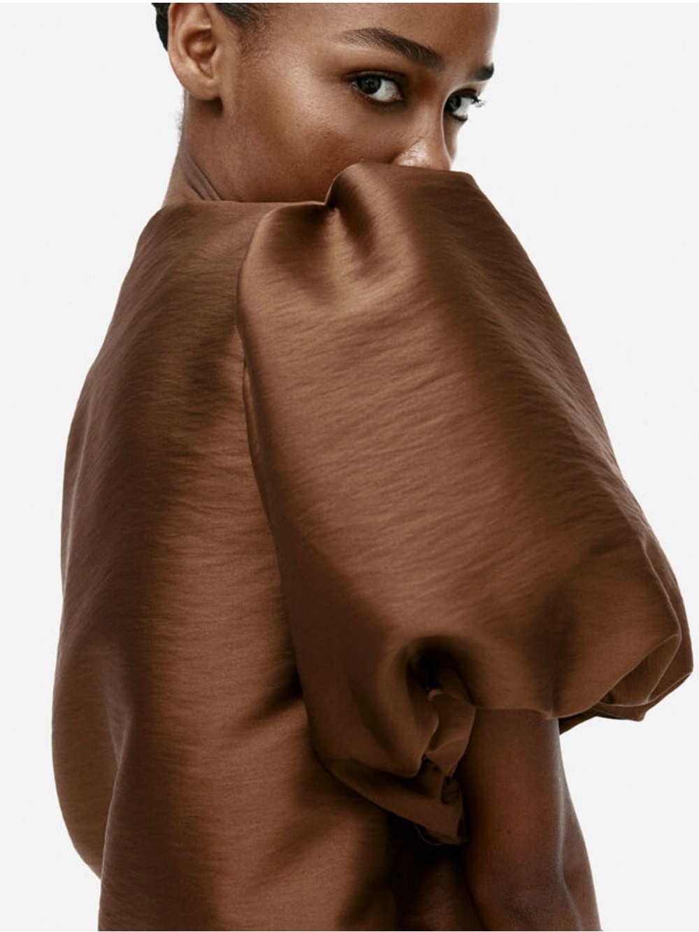 NWT H&M Balloon-Sleeved Blouse, M - Picture 3 of 6